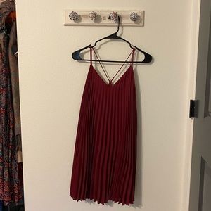 Pleated mini dress